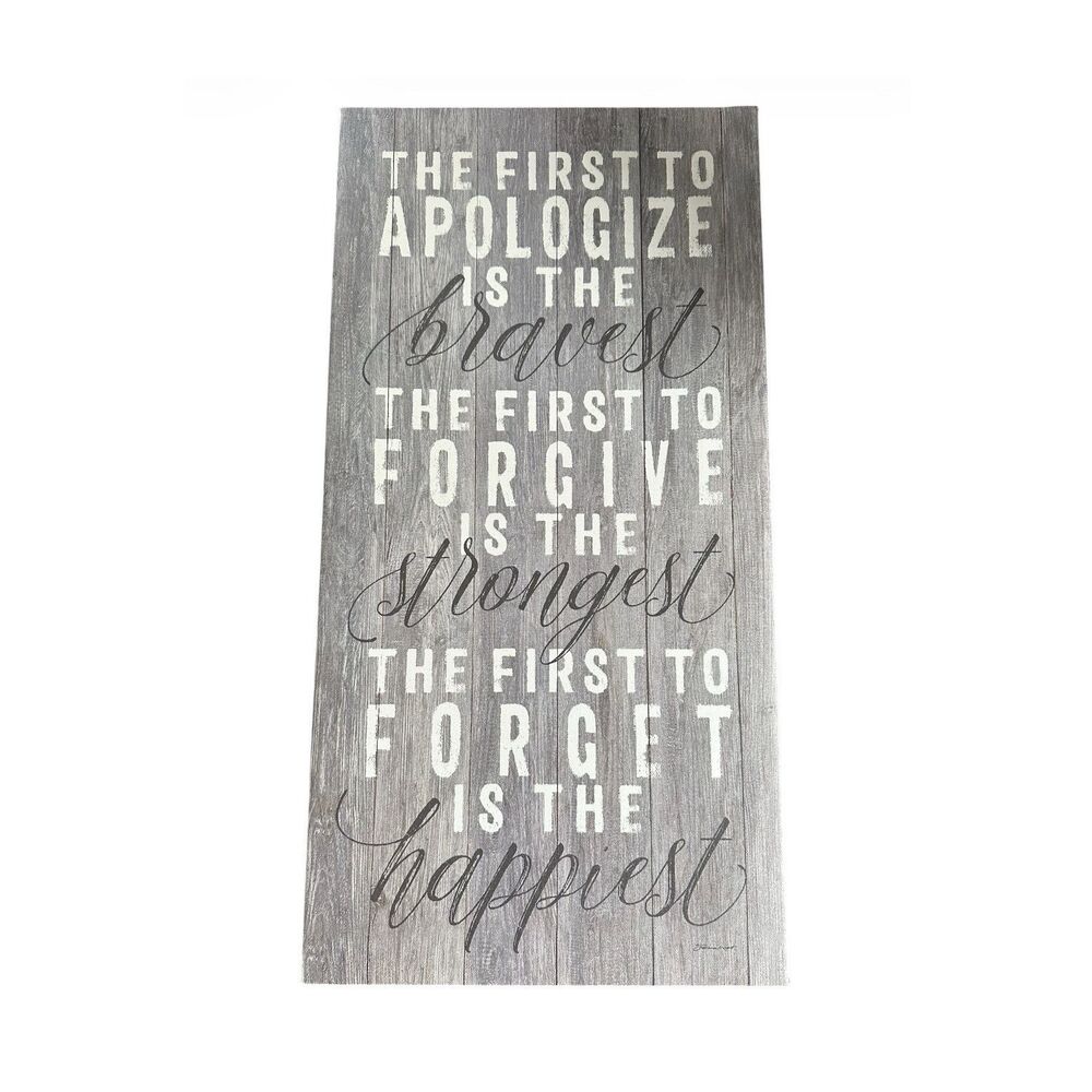 Rustic Gray Wood Inspirational Quote Wall Plaque 24x12 Vertical